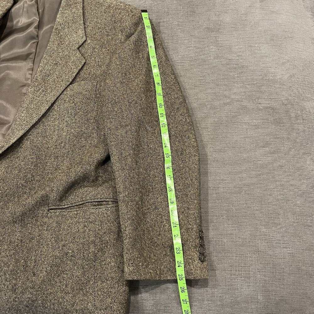 CHERESKIN Mens 46R Brown Sport Coat BLAZER Shoulder Patch Camel Hair Blend - Picture 10 of 11